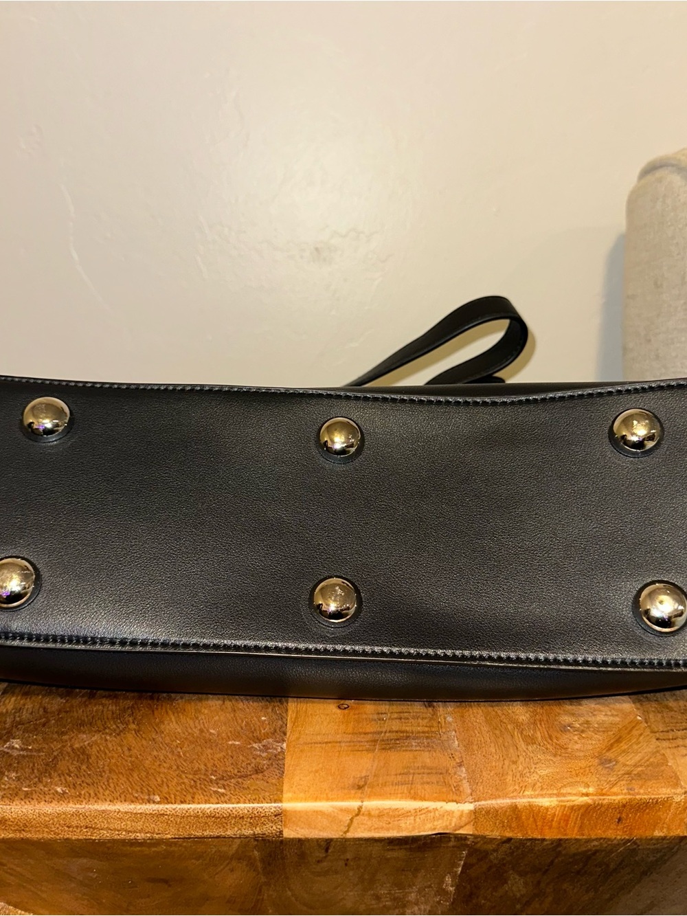Embossed Statement Black Tote Bag - Bold Everyday Carry - Picture 5 of 5